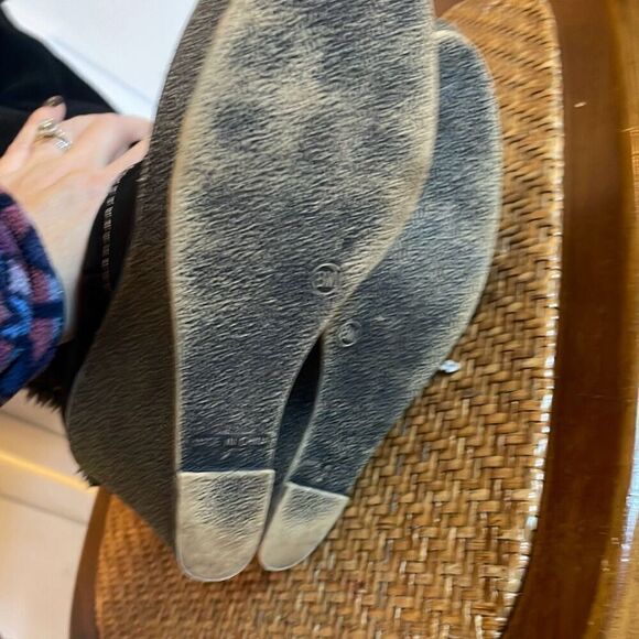 Steve Madden Carleyy black suede 3” wedge faux fur tall boot 8 - Picture 7 of 9